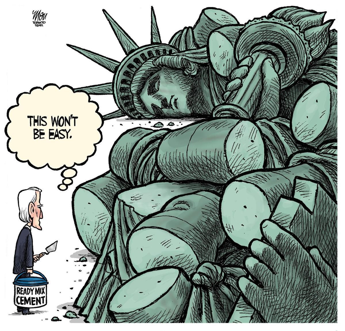 Composition: Biden's big job cartoon